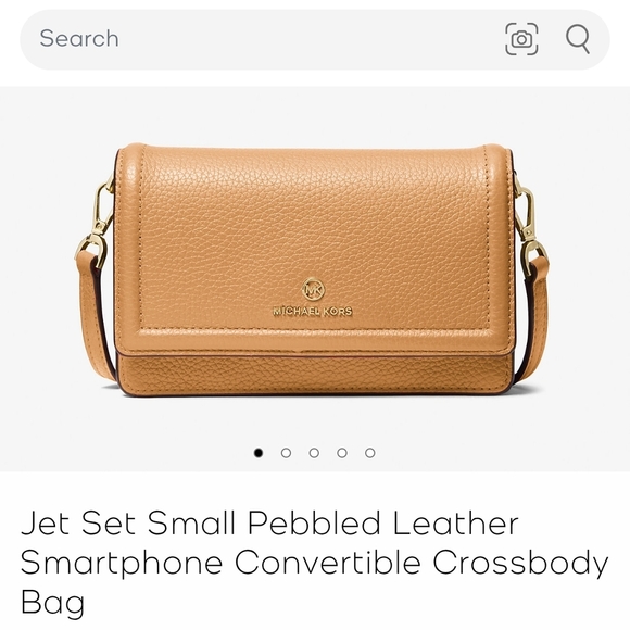Michael Kors Tan Pebbled Leather Crossbody Bag - Picture 1 of 7